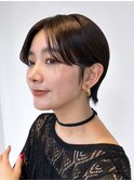 オリーブカラー透明感カラー秋色黒髪小顔_ba472484