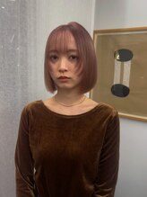 シベルバレー 横浜(sibell) ブリーチなし/ピンクベージュ/ボブ