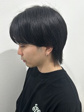 ヒュイル バイ ニアウ(Hwyl by Niau) メンズシースルーマッシュウルフパーマニュアンスパーマ