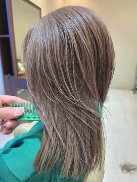 ヘアメイク アリエス 岩切店(HAIR MAKE aries) コントラストグレージュカラー レイヤースタイル 仙台 20代30代