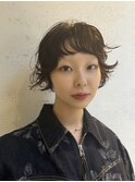 ボブパーマ/ニュアンスパーマ/表参道/ショートボブ/切りっぱなし