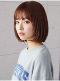 王道ストレートボブ × 透明感ブラウンカラー