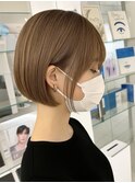 市川ショートヘアショートボブショートカット白髪染めハイライト