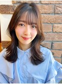 ミディアム レイヤーカット ウェーブヘア 韓国ヘア