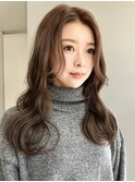 韓国風くびれレイヤー髪質改善ブラウンベージュ小顔美髪20代30代