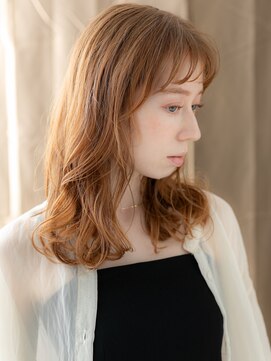 カバーヘア ブリス 北浦和(COVER HAIR bliss) 前髪パーマコーラルオレンジエアリーミディアムY北浦和20代30代