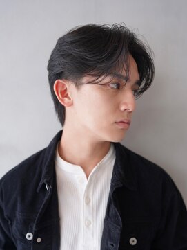 ニコ トウキョウ ロジック(nico TOKYO Logic) メンズセンターパートウルフセンターパートニュアンスパーマ襟足