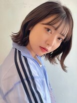 ステアケース 武蔵小杉店(stair:case) ネビージュ暗めカラー大人ガーリー外ハネボブくびれヘア20代