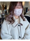 ラベンダーグレージュダブルカラーインナーカラーケアブリーチ