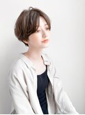 ◎前下がりショートボブハンサムショートカットカラーパーマケア
