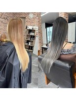 リンク(LinK)&nbsp;広島/八丁堀　ホワイト系シルバー　バレイヤージュ　