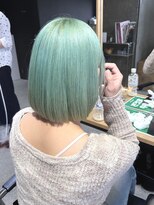 シード 成増 下赤塚店(ced.) 2回ブリーチダブルカラーミントグリーンハイトーンカラー下赤塚