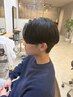 カット+メンズストレート(ボリュームダウン)+ミルボントリートメント