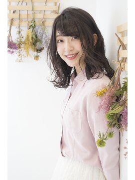 ハナブサ 田上店(HANABUSA) 【岡田芽紅美　HANABUSA】20代30代40代大人かわいい暗髪ミディ