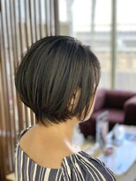クオリス 上板橋店(QUALIS) 耳かけ前下がりショートボブ/あごラインショート/アッシュカラー
