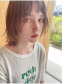 顔周りウルフがおしゃれ/ニュアンスカラー/ことりベージュ