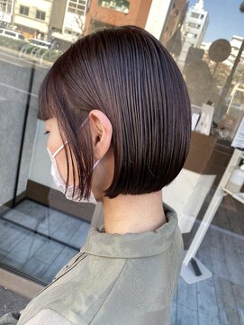 ミニム ヘアー(minim hair) 【minim×日比】ミニボブ×ブランジュカラー