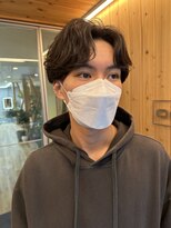 オアシス(oasis)&nbsp;【oasisオグラ】メンズセンターパートワンカールパーマ