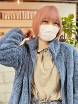 空 ホワイトピンク_ショートボブマッシュ