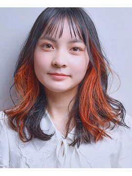 ヘア アスク hair ask インナーオレンジカラー