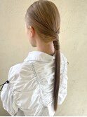 ロング/ヘアアレンジ/タイトポニー
