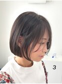 前髪長めシースルーバングミニボブ【suiw】昭和町/天王寺/阿倍野