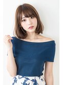 小顔ショートボブアッシュブラウン耳掛け【横浜】
