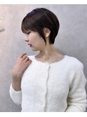 美人ショートボブ