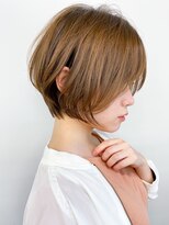 アース 菊名店(HAIR&MAKE EARTH) 大人可愛い切りっぱなしひし形レイヤーカットモカベージュ