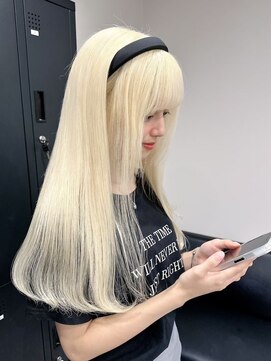 ベレーザ 渋谷(BELEZA) 12199髪質改善金髪ホワイトブロンドマロンベージュストレート