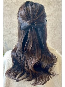スタイル 横浜(STYLE) 結婚式お呼ばれハーフ編みおろし／ヘアセット/カチモリ/アレンジ