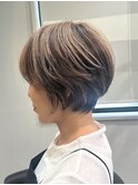 ミニウルフレイヤーカット顔周りカット前髪カットショート/大宮