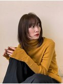 ミディアムレイヤー ウルフカット 顔まわりレイヤー