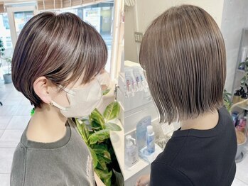 ネオリーブカフ 鶴ヶ峰店(Neolive caff)の写真/明るい白髪染め/白髪ぼかしハイライトで白髪がお洒落に♪リタッチのみOK[鶴ヶ峰/白髪染め/白髪ぼかし]