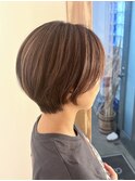 白髪ぼかしハイライト＊Brown beige
