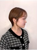 マッシュショート前髪長めハンサムショート黒髪ショー ト