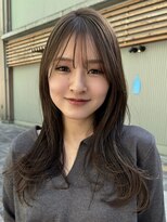 スミス 上野(smith)&nbsp;レイヤーカットハッシュカット顔まわりミディアムロング