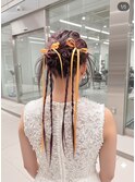 お呼ばれパーティーヘアセット7/ヘアメイク/アレンジ/髪質改善