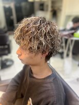 スティラ スムース 高田馬場(Stilla smooth)&nbsp;茶髪波巻きパーマ×メッシュ