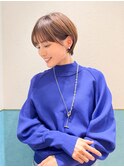 ハンサムショート/丸みショートボブ/20代30代40代50代/顔周り
