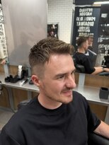 リレーションメンズヘアー(RELATION MEN'S HAIR)&nbsp;オールバックツイスパフェザーショートフレンチガイルヘア