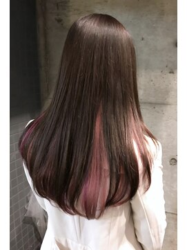 クレドガーデン 吉祥寺店(CRED GARDEN) チェリーピンク/インナーカラー/艶髪/ラベージュ/ロング#吉祥寺