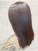 30代40代髪質改善ココアブラウン艶感ストレート透明感赤み消し