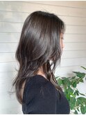 レイヤーロングスタイルレイヤーパーマ×暗髪ブラウン