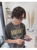 サーファー風波巻きパーマ
