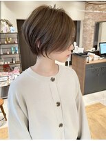 大人可愛い小顔ひし形クビレ丸み20代30代40代大人ショート(蘭)