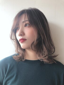 ヘアアンドアイラッシュ ココアンジェ くりえいと宗像店(Coco Ange) ハイライト×ベージュ