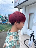 コジック ヘアアンドアイ(Cogic hair & eye)&nbsp;10代20代メンズカット/秋カラー×ディープレッド×マッシュ