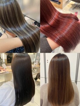 アイディー バイ ケンジ(id. by KENJE)の写真/縮毛矯正による髪の傷みが気になる方にもオススメ◎ダメージを抑えて、自然なストレートに導きます♪