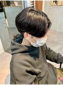 毛流れ　ナチュラルセンターパート